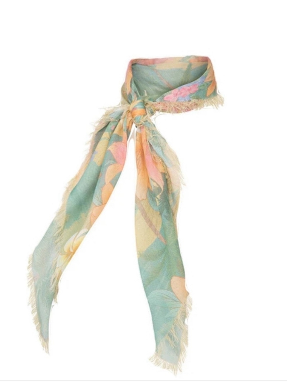 Spell Havana Tropical Headscarf OS Pastel Green Boho Chic Coastal Floral Summer